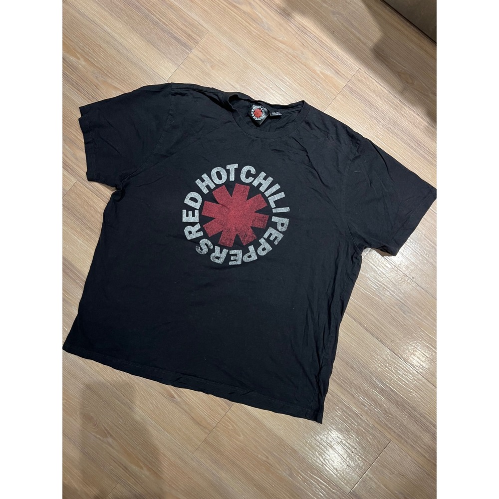 Red Hot Chili Peppers Mens Graphic T-Shirt Asterisk Logo Black 3XL